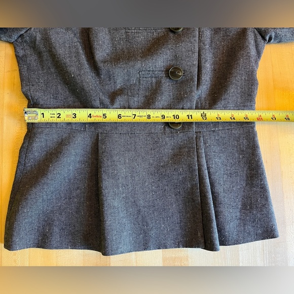 Badgley Mischka Military Style Fitted Blazer Wool & Silk Blend - Picture 13 of 16